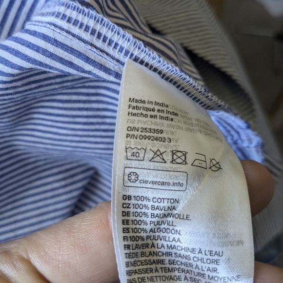 H&M Striped Shirtdress Medium - Picture 8 of 8